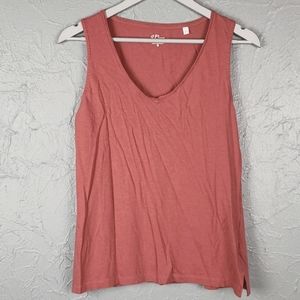J CREW Supersoft Supima Raw-Edge V-Neck Tank Top